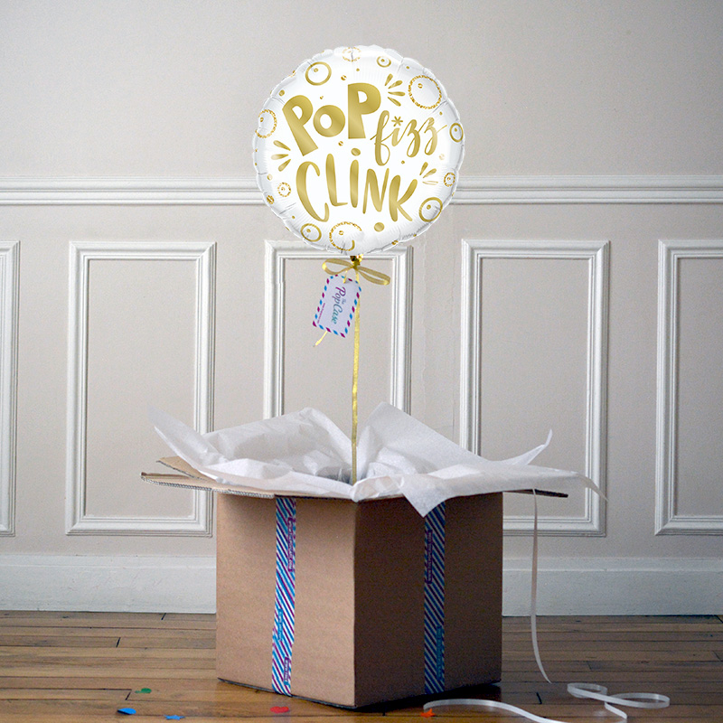 Ballon Cadeau Champagne - Livraison de ballon gonflé à l'hélium
