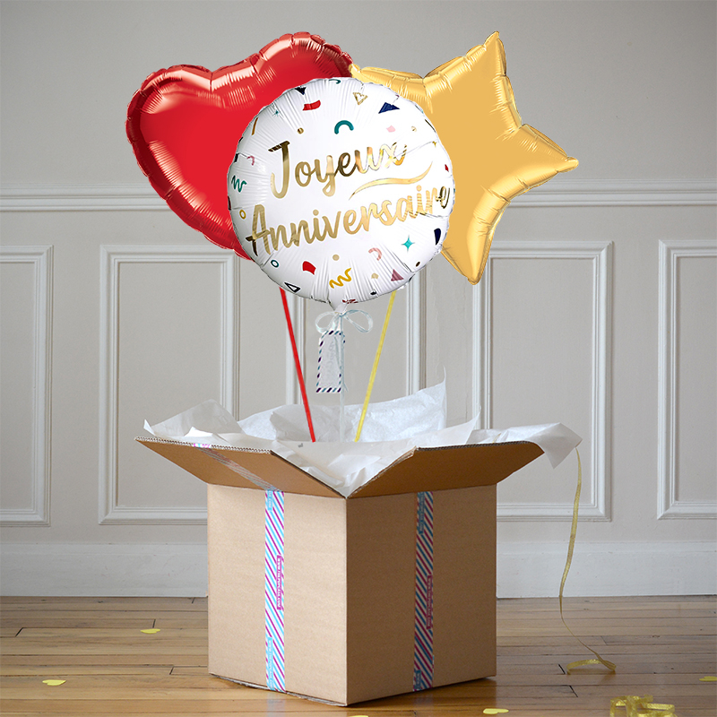 Bouquet Ballon Cadeau - Joyeux Anniversaire